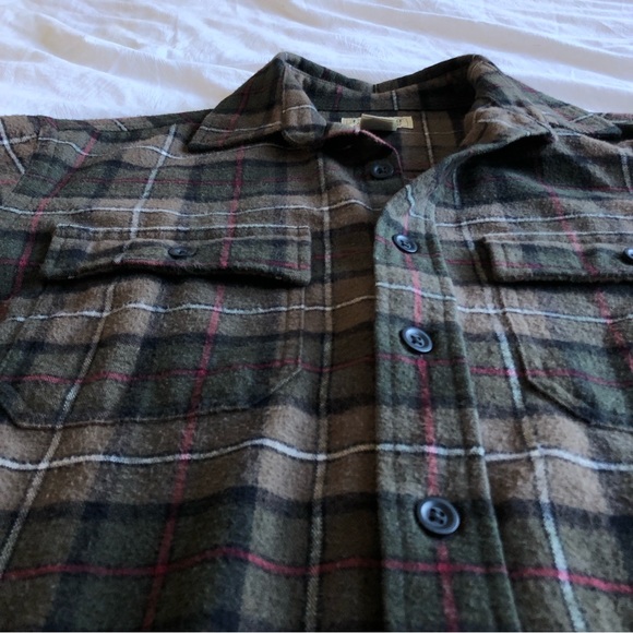 L.L. Bean Plaid Button Down Shirt - Picture 3 of 8